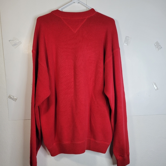 Mens Tommy Hilfiger 100% Cotton Red Sweater Size XL - Picture 7 of 8